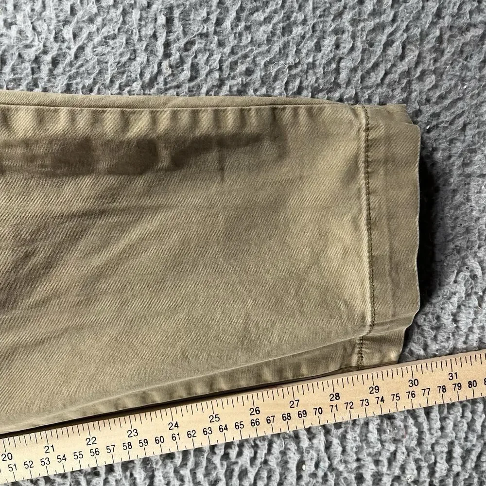 Banana Republic Lived-In Chino Pants 36x30 Athletic Fit Stretch Khaki Tan Mens